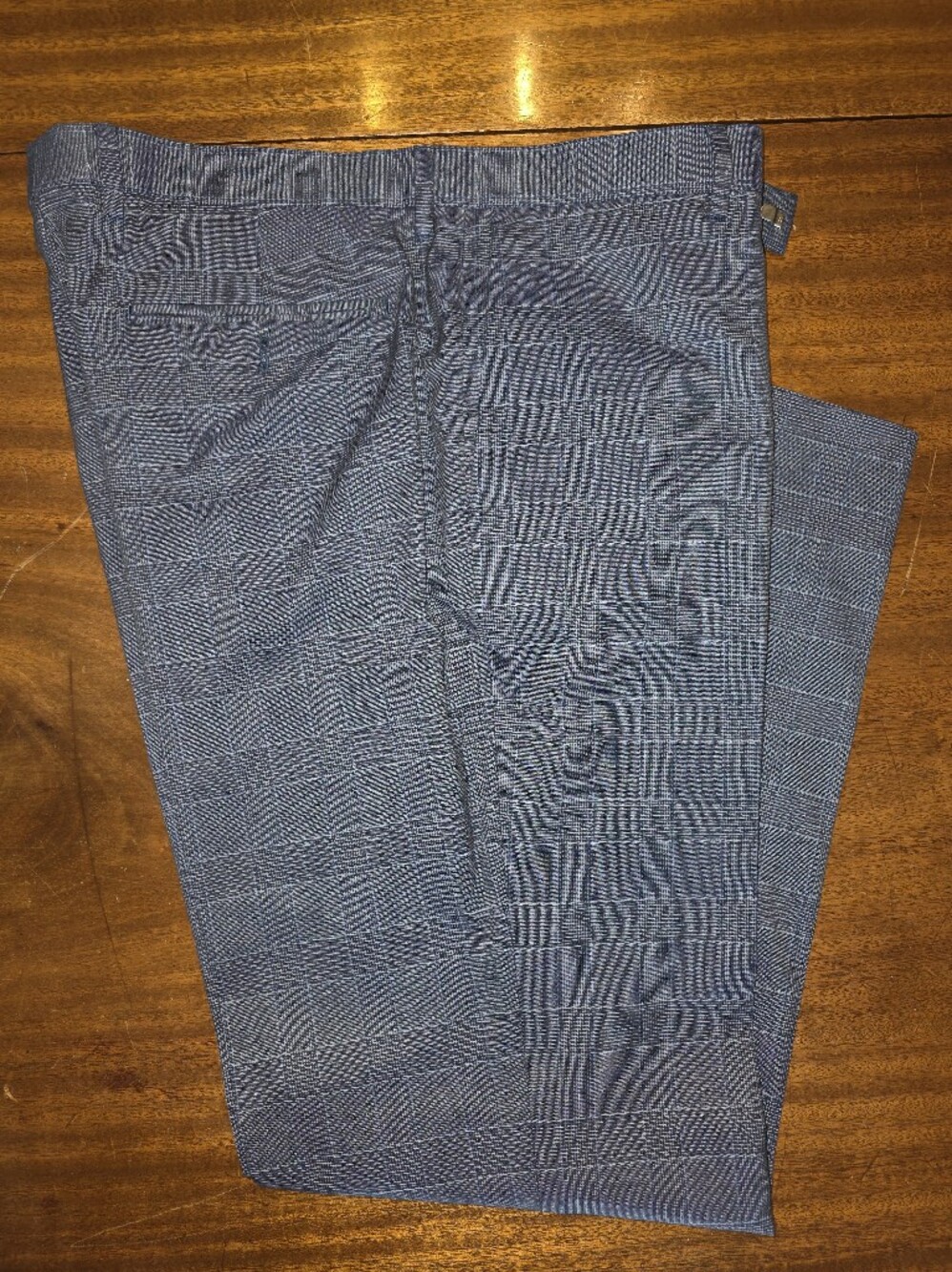 Banana Republic Men's Blue Glen Plaid Dress Pants